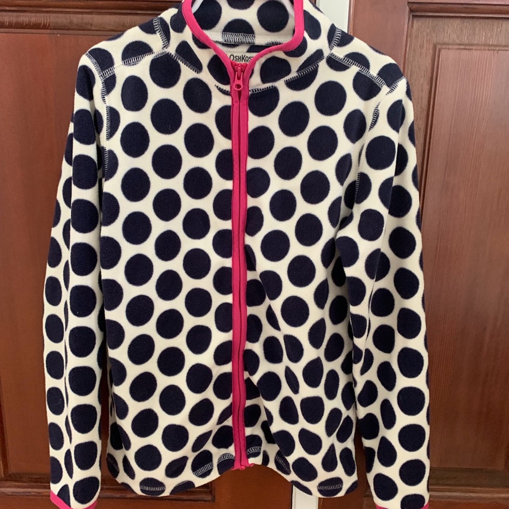 Osh Kosh polka dot fleece